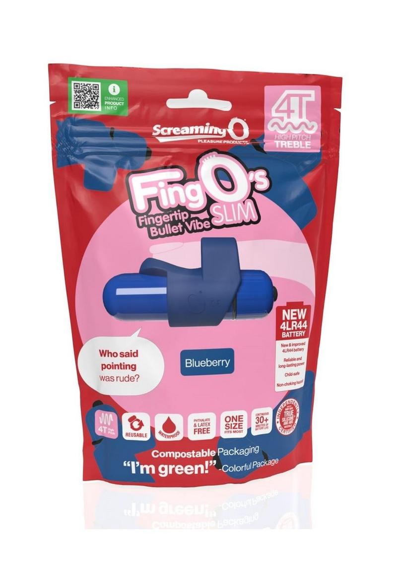 4t Fingo Slim Finger Vibrator - Blue/Blueberry