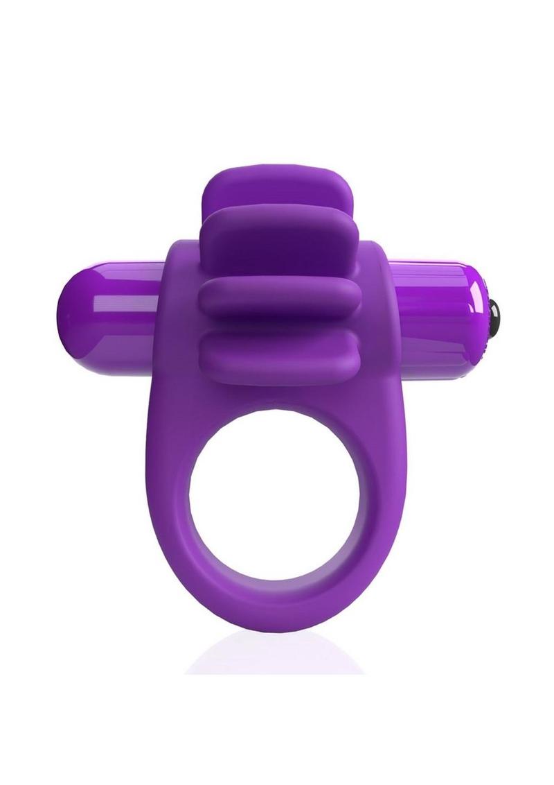 4t Skooch Vibrating Cock Ring with Clitoral Stimulator - Grape/Purple