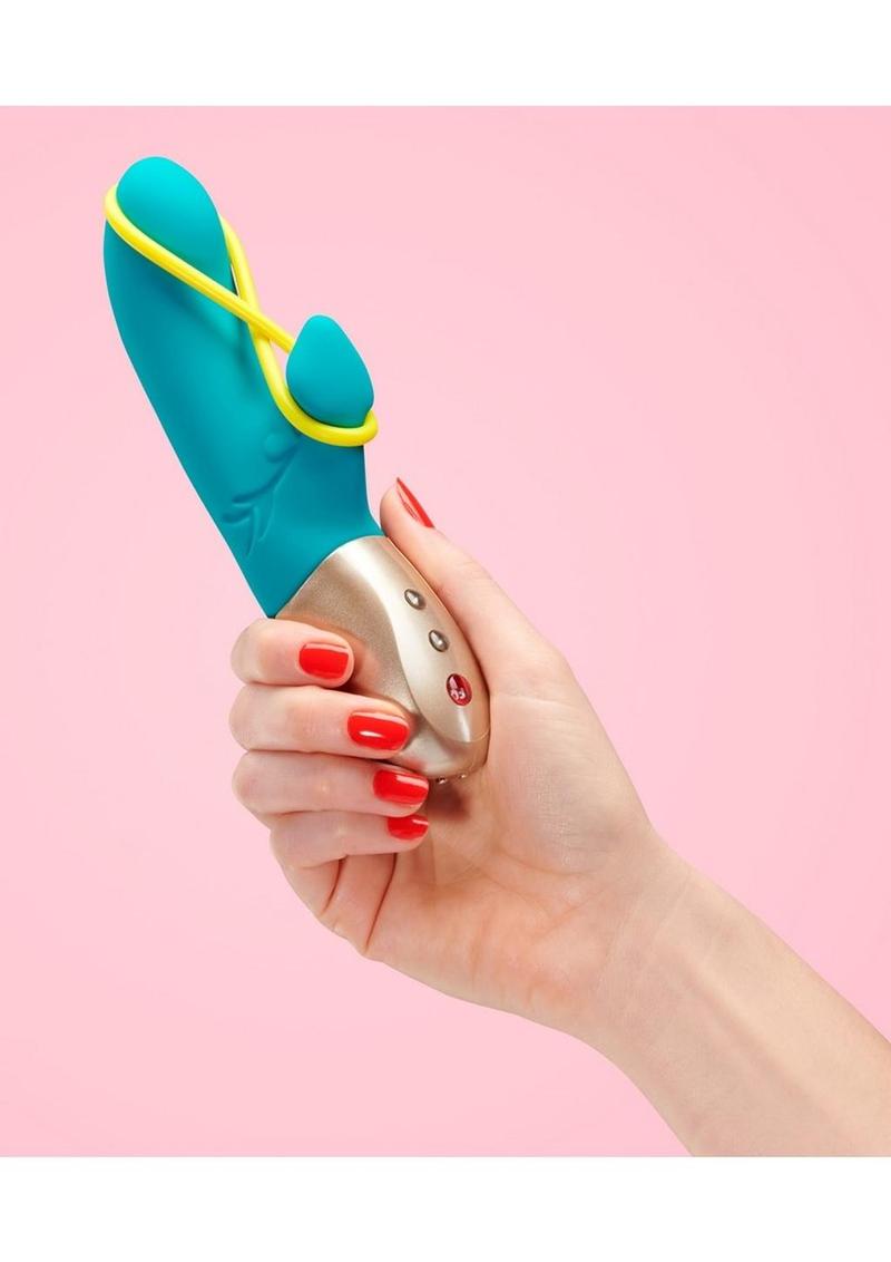 Amorino Silicone Vibrator with Clitoral Stimulator