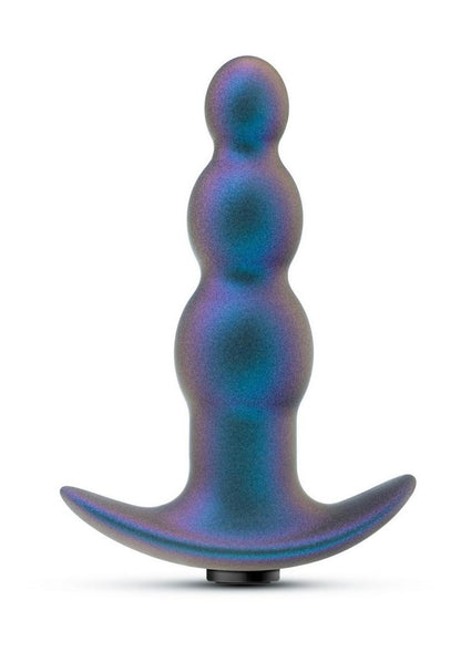 Anal Adventures Matrix Expedition Plug Silicone Rechargeable Anal Plug - Lunar - Blue