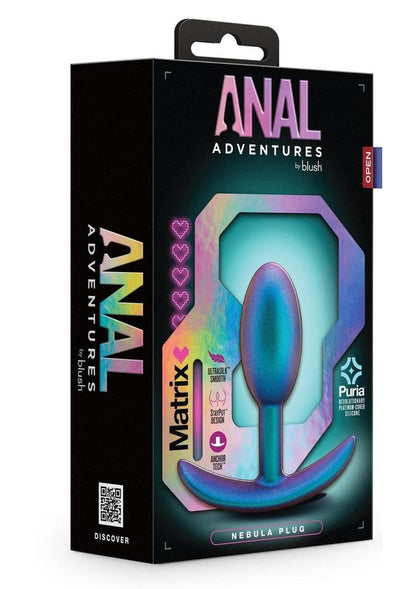 Anal Adventures Matrix Nebula Plug Silicone Anal Plug - Lunar - Blue