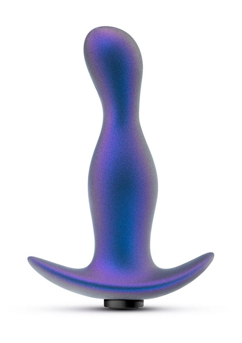 Anal Adventures Matrix Odyssey Prostate Silicone Rechargeable Stimulator - Space Age - Blue