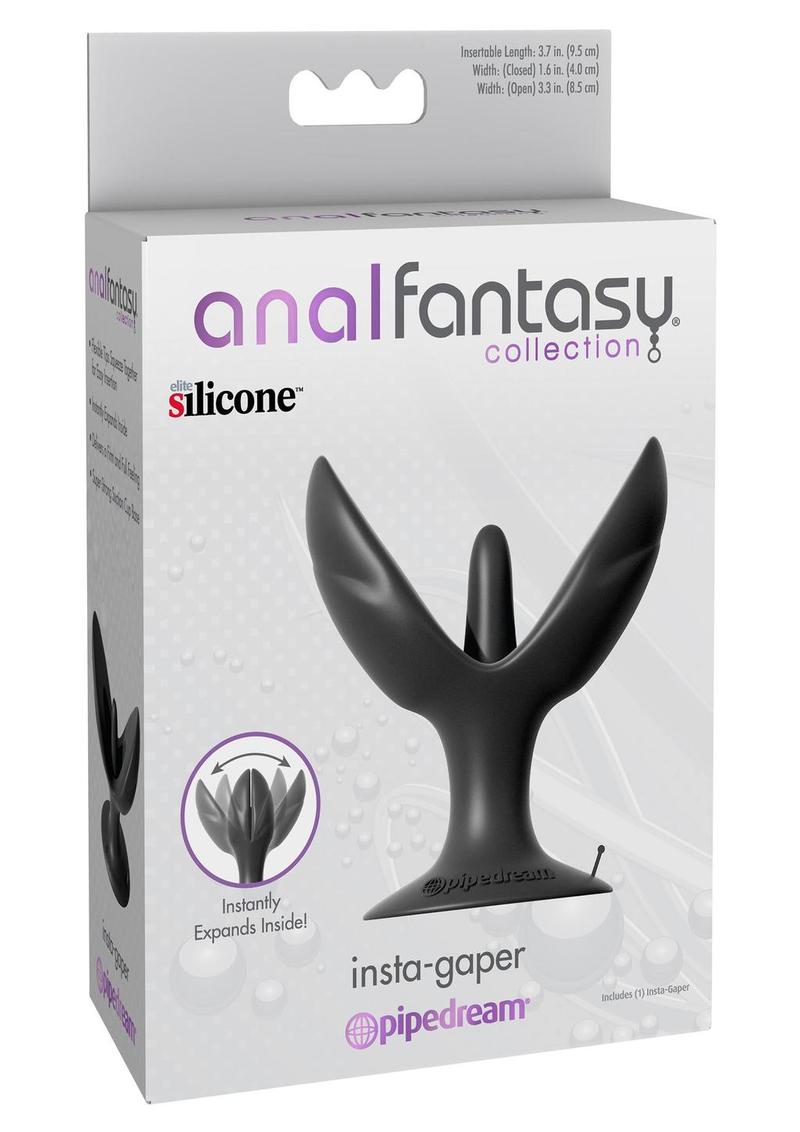 Anal Fantasy Collection Insta-Gaper Silicone Plug Expander - Black