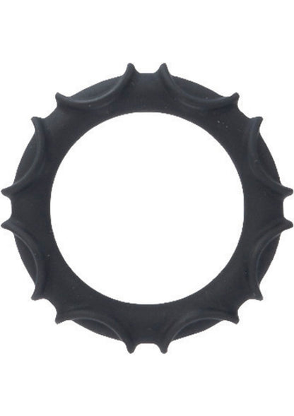 Atlas Silicone Cock Ring - Black