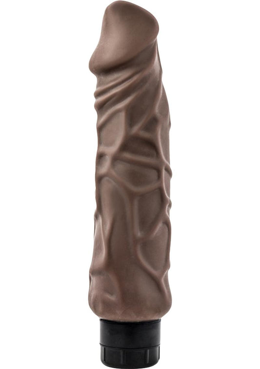 Au Naturel Home Wrecker Vibrating Dildo - Brown/Caramel - 9.5in