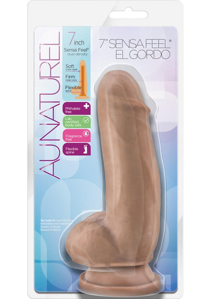 Au Naturel Sensa Feel El Gordo Dildo - Caramel - 7in