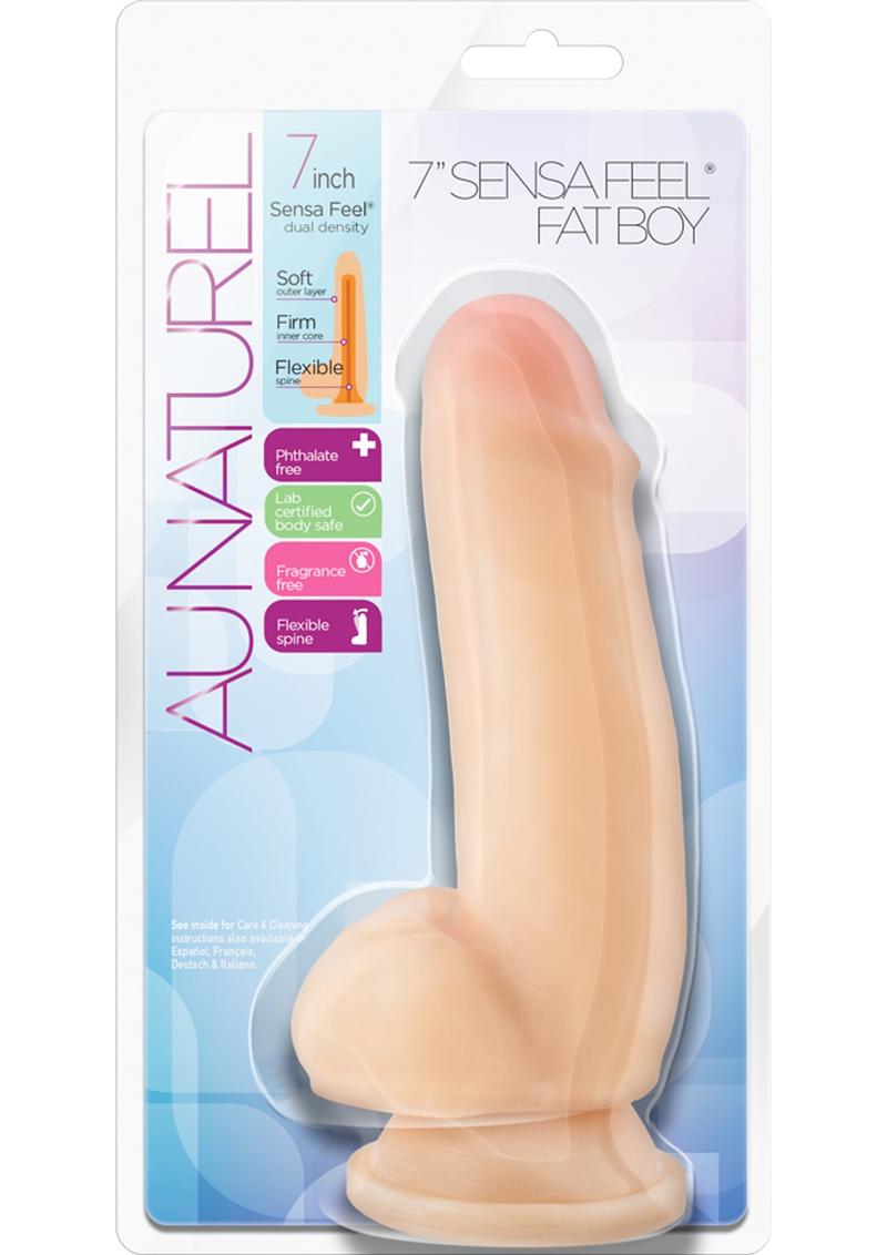 Au Naturel Sensa Feel Fat Boy Dildo - Vanilla - 7in