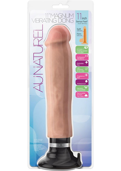 Au Naturel Sensa Feel Magnum Vibrating Dildo - Vanilla - 11in