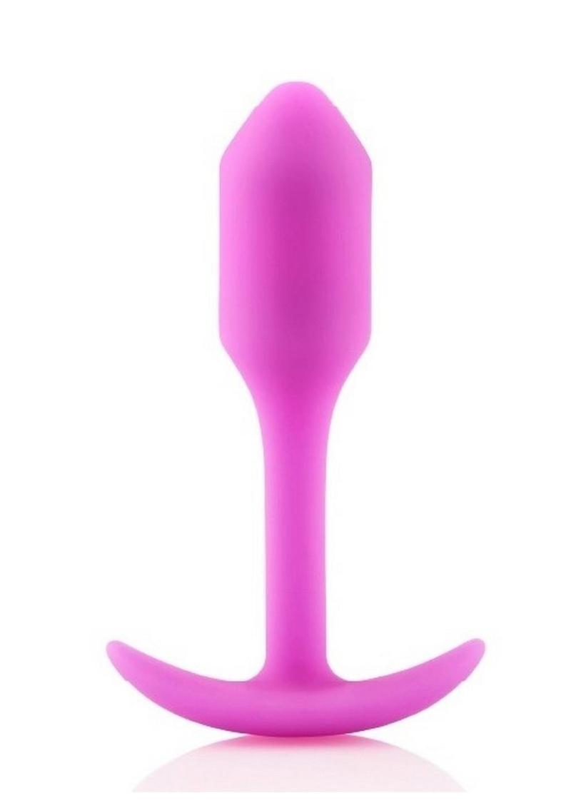 B-Vibe Snug Plug 1 Silicone Weighted Butt Plug - Fucshia - Pink