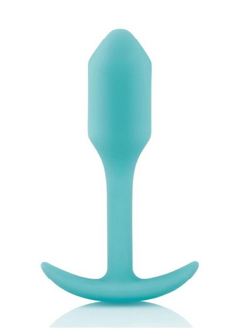 B-Vibe Snug Plug 1 Silicone Weighted Butt Plug - Green/Mint Green