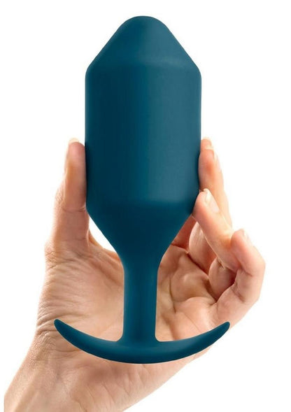 B-Vibe Snug Plug 6 Silicone Weighted Anal Plug - Marine