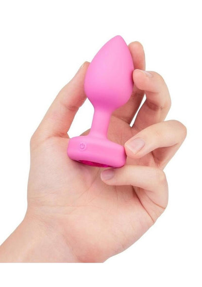 B-Vibe Vibrating Heart Shape Jewel Rechargeable Silicone Anal Plug with Remote