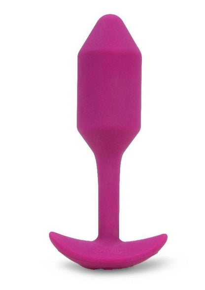 B-Vibe Vibrating Snug Plug 2 Rechargeable Silicone Anal Plug - Red/Rose