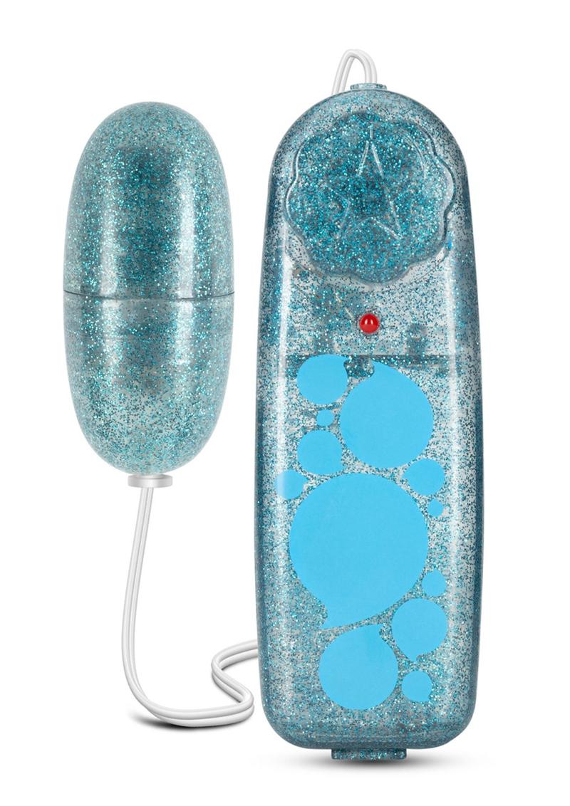 B Yours Glitter Power Bullet Vibrator with Remote Control - Blue