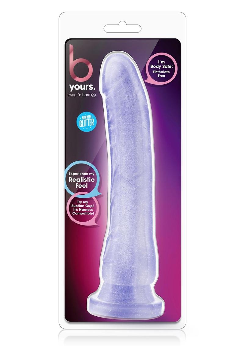 B Yours Sweet N' Hard 6 Dildo - Purple - 8.5in