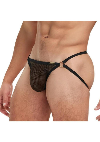 Banana Cabana Jock Mesh - Black - Medium/Small