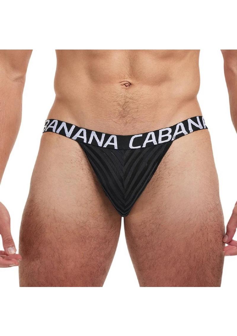 Banana Cabana Poly Jock - Black - Large/XLarge