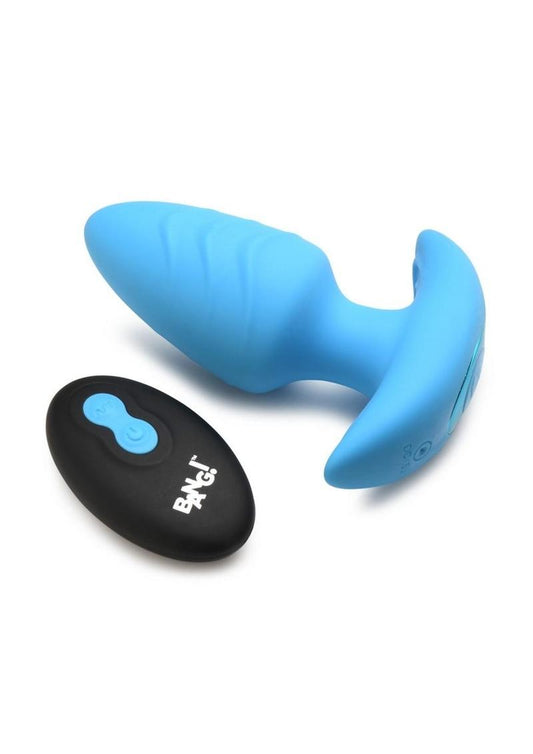 Bang Rotating Vibra Plug W/Remote Blu