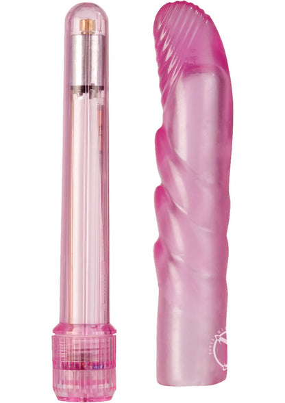 Basic Essentials Slim Softee Vibrator - Pink