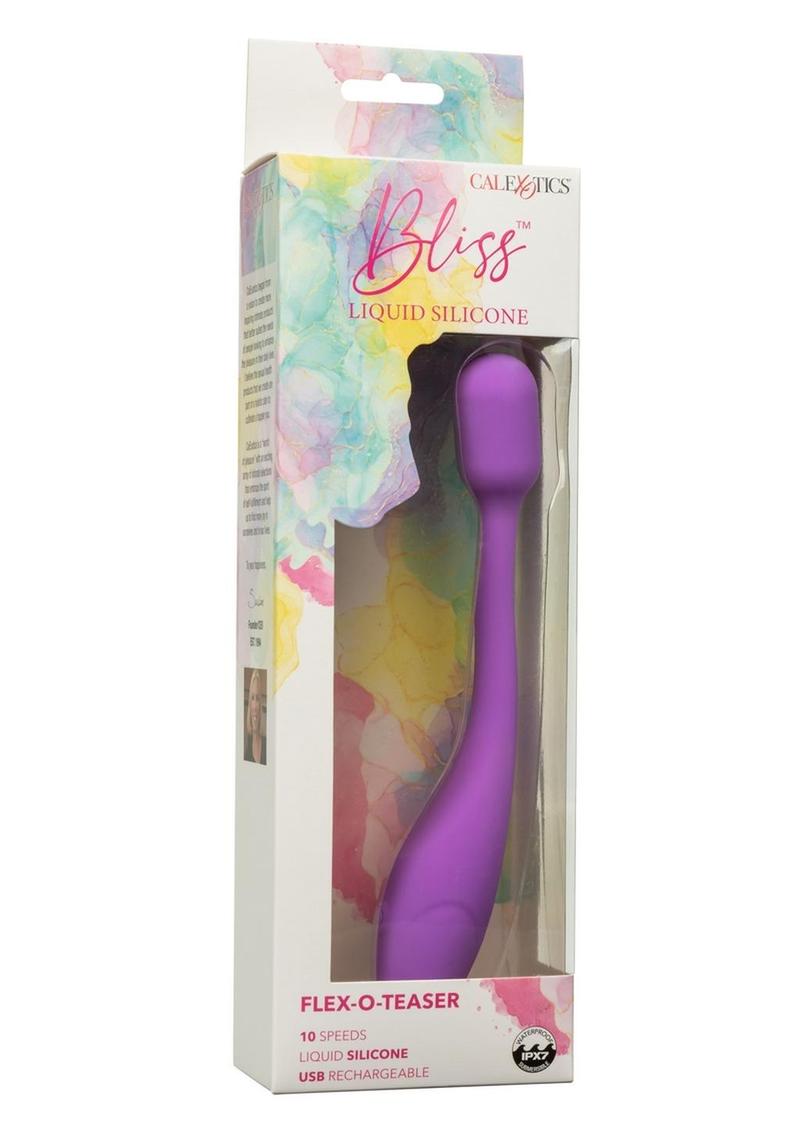 Bliss Liquid Silicone Flex-O-Teaser Rechargeable Clitoral Stimulator - Purple