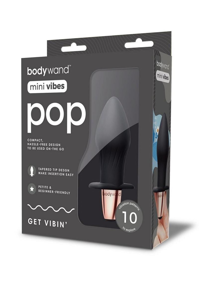 Bodywand Mini Vibes Pop Rechargeable Silicone Clitoral Stimulator - Black