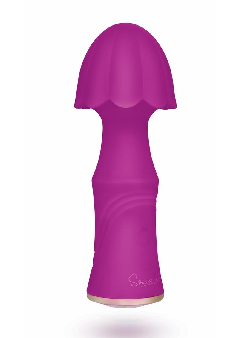 Bodywand Socialite Pacha Rechargeable Silicone Wand - Gold/Purple