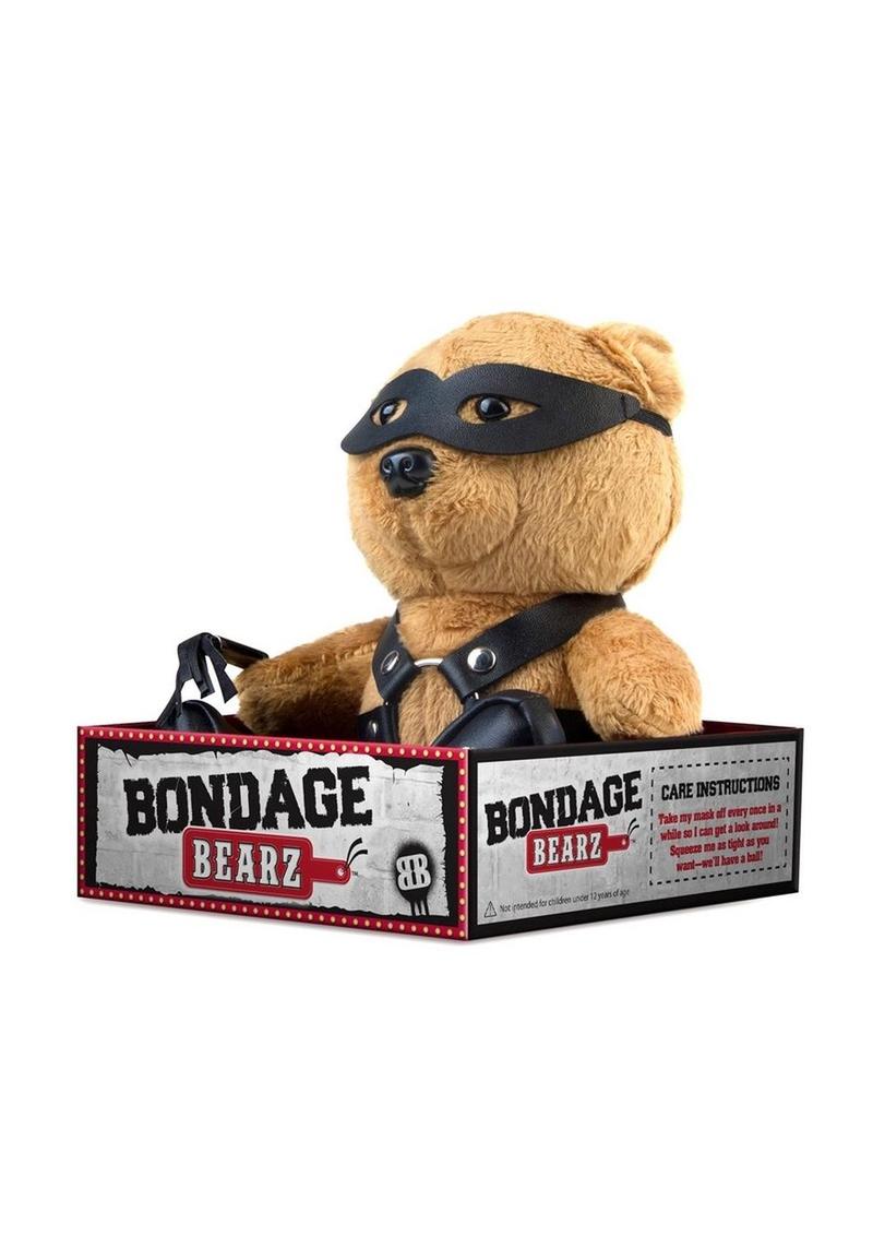 Bondage Bearz Freddie Flogger Stuffed Animal - Black/Brown