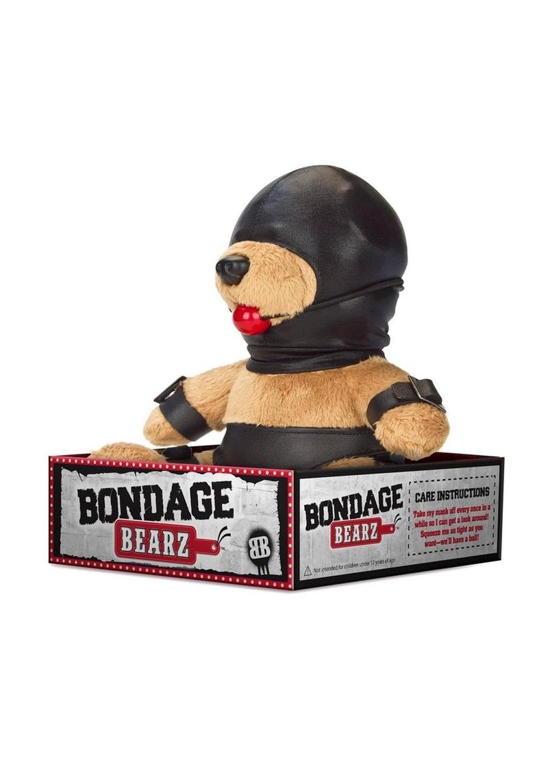 Bondage Bearz Gary Gag Ball Stuffed Animal - Black/Brown