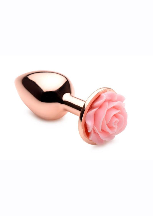 Booty Sparks Aluminum Anal Plug - Pink/Rose Gold - Small