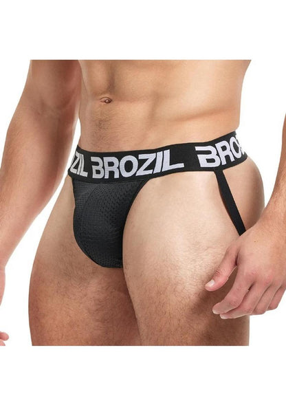 Brozil Ultra Bulge Enhancing Jockstrap - Black - Medium/Small