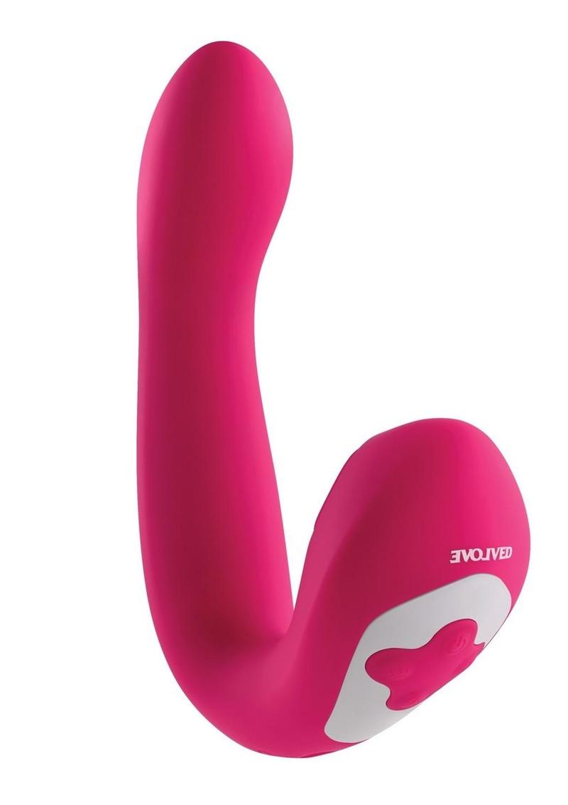 Buck Wild Rechargeable Silicone Dual Massager with Clitoral Stimulation - Pink