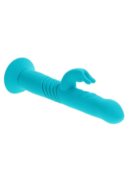 Bunny Hop Rechargeable Silicone Throbbing Rabbit Vibrator