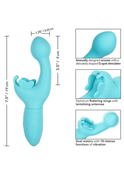 Butterfly Kiss Rechargeable Silicone Dual Vibrator