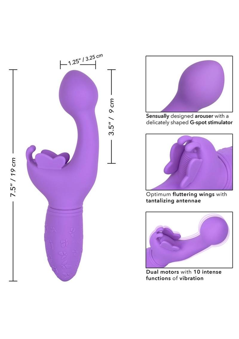 Butterfly Kiss Rechargeable Silicone Dual Vibrator