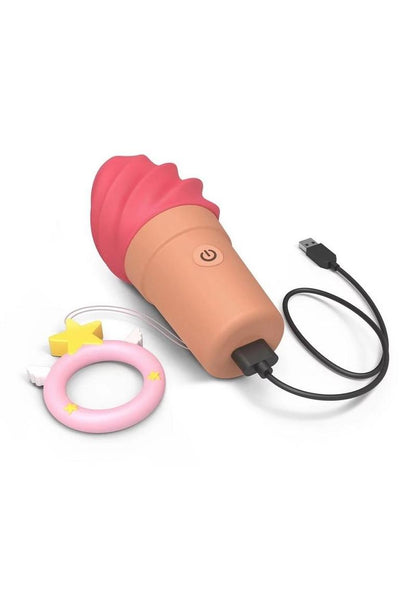 Cand'ice Rechargeable Silicone Clitoral Stimulator - Raspberry Jolly