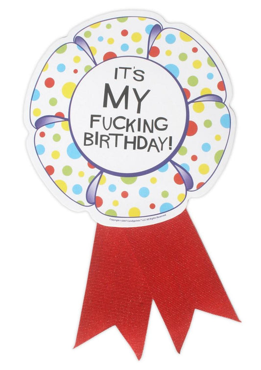 Candyprints X-Rated Birthday Ribbon Medallion