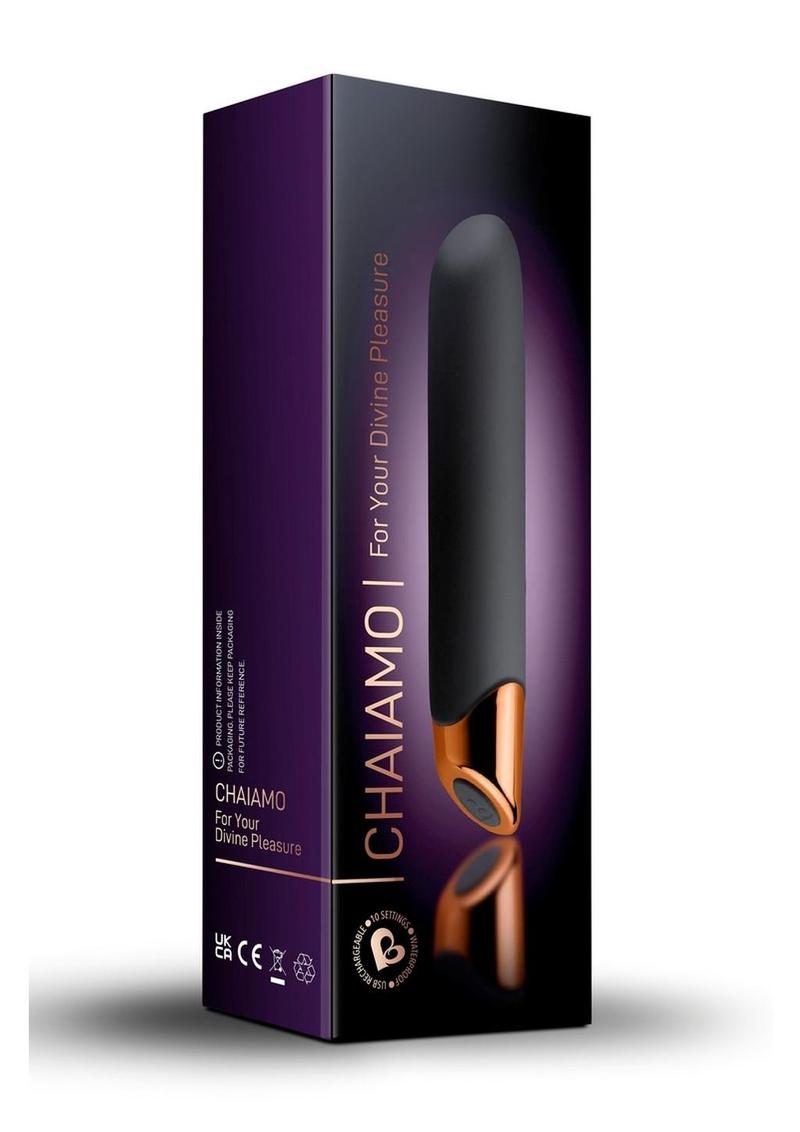 Chaiamo Rechargeable Silicone Vibrator - Black