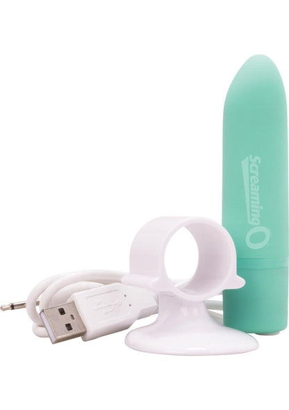 Charged Positive Rechargeable Waterproof Vibrator - Green/Kiwi