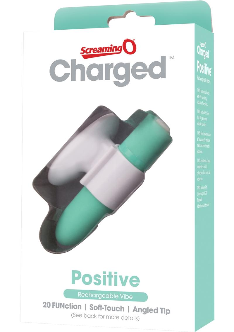 Charged Positive Rechargeable Waterproof Vibrator - Green/Kiwi