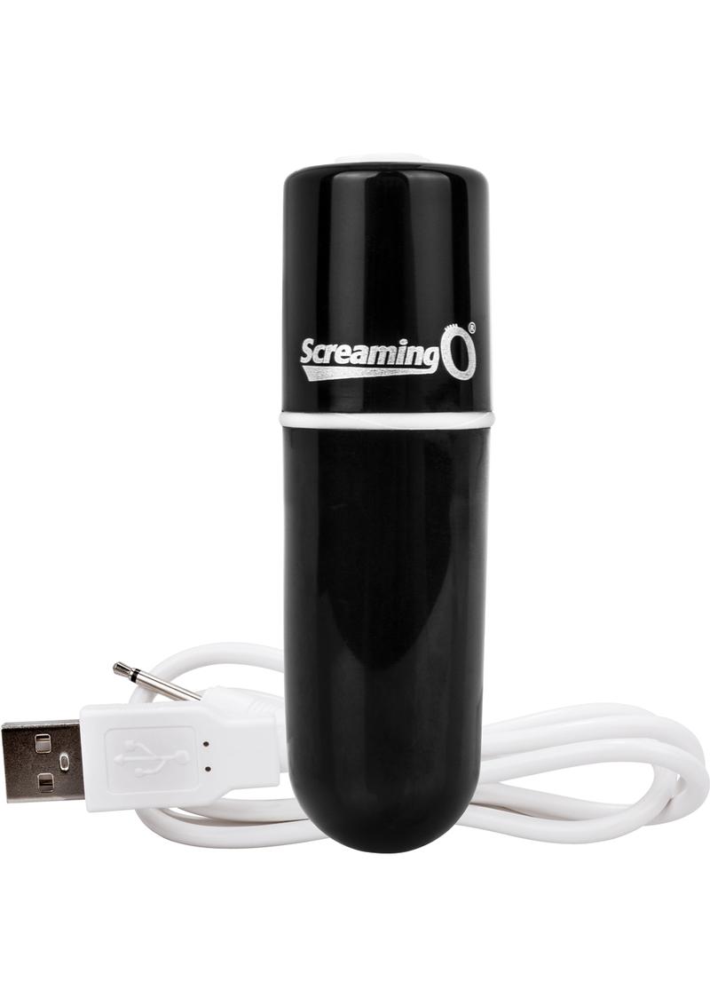 Charged Vooom Rechargeable Waterproof Bullet Vibrator - Black