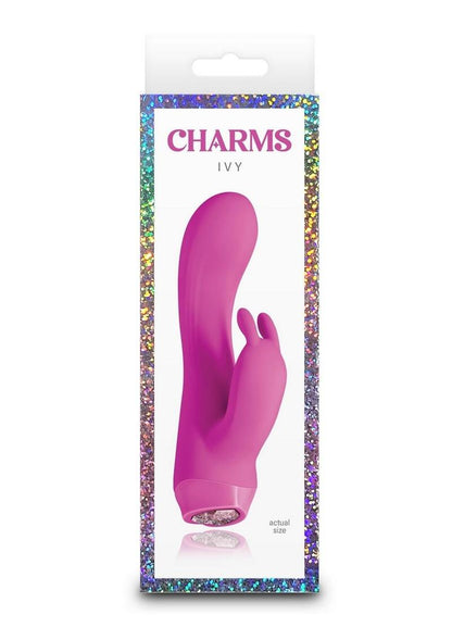 Charms Ivy Rechargeable Silicone Rabbit Vibrator - Magenta/Pink