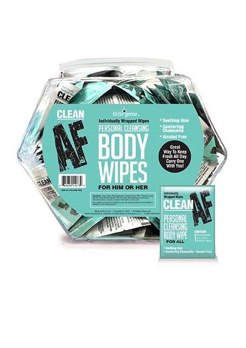 Clean AF Individual Body Wipes - 96 Per Bowl