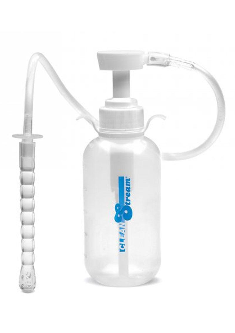 Cleanstream Pump Action Enema Bottle with Nozzle - Clear