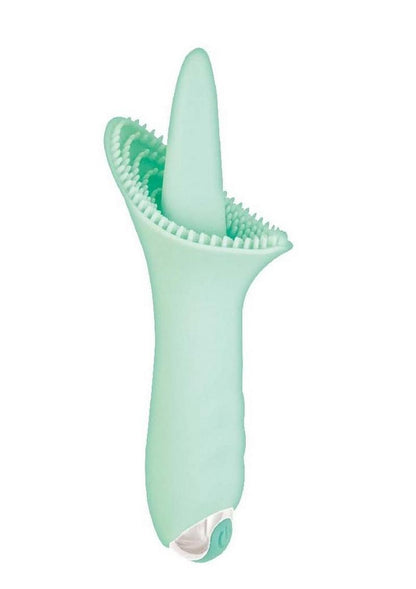 Clit-Tastic Luscious Clit Licker Rechargeable Silicone Clitoral Vibrator - Aqua/Blue