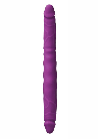 Colours Double Pleasures Silicone Double Dildo - Purple - 12in