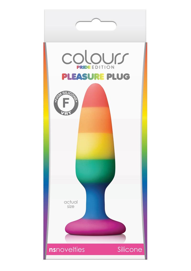 Colours Pleasure Plug Pride Edition Silicone Butt Plug - Multicolor/Rainbow - Small