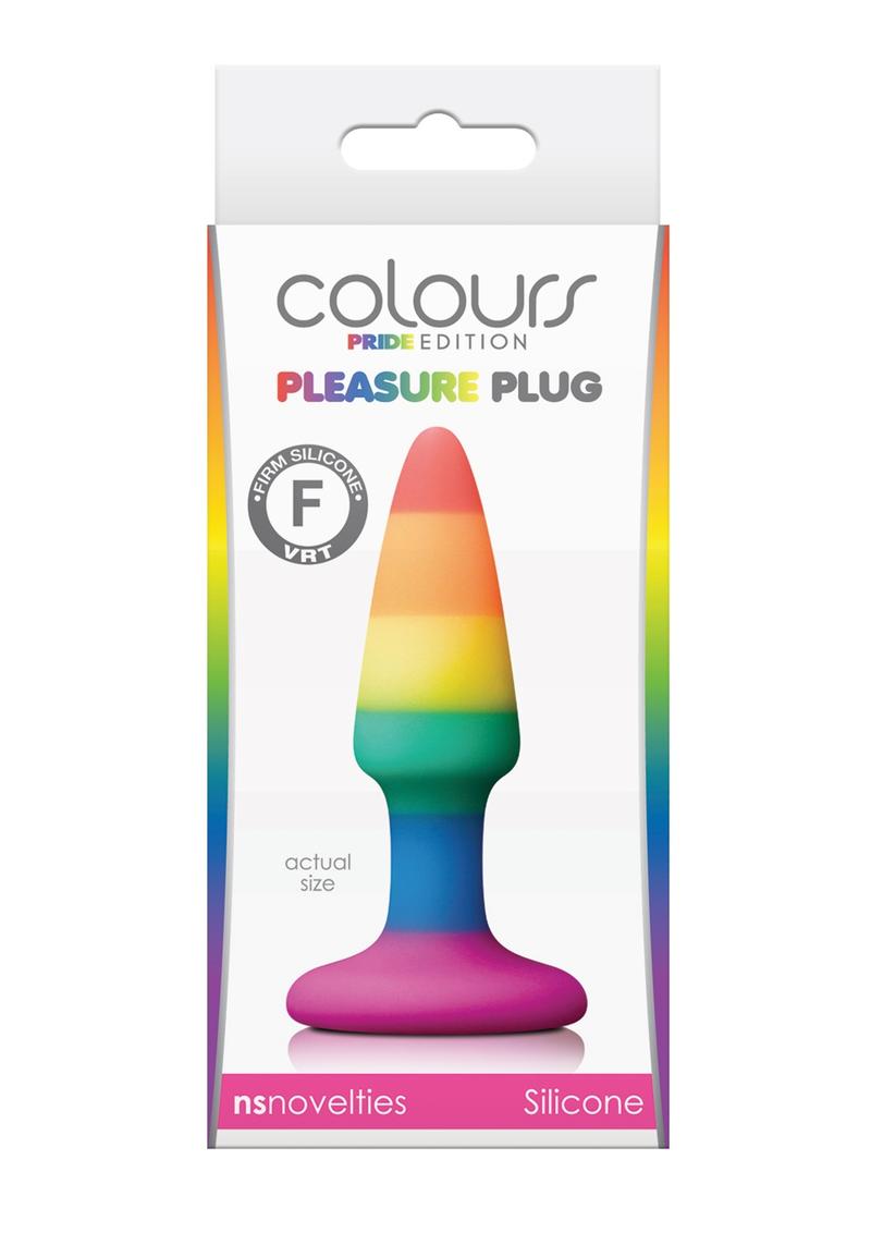 Colours Pleasure Plug Pride Editon Silicone Butt Plug Mini - Multicolor/Rainbow