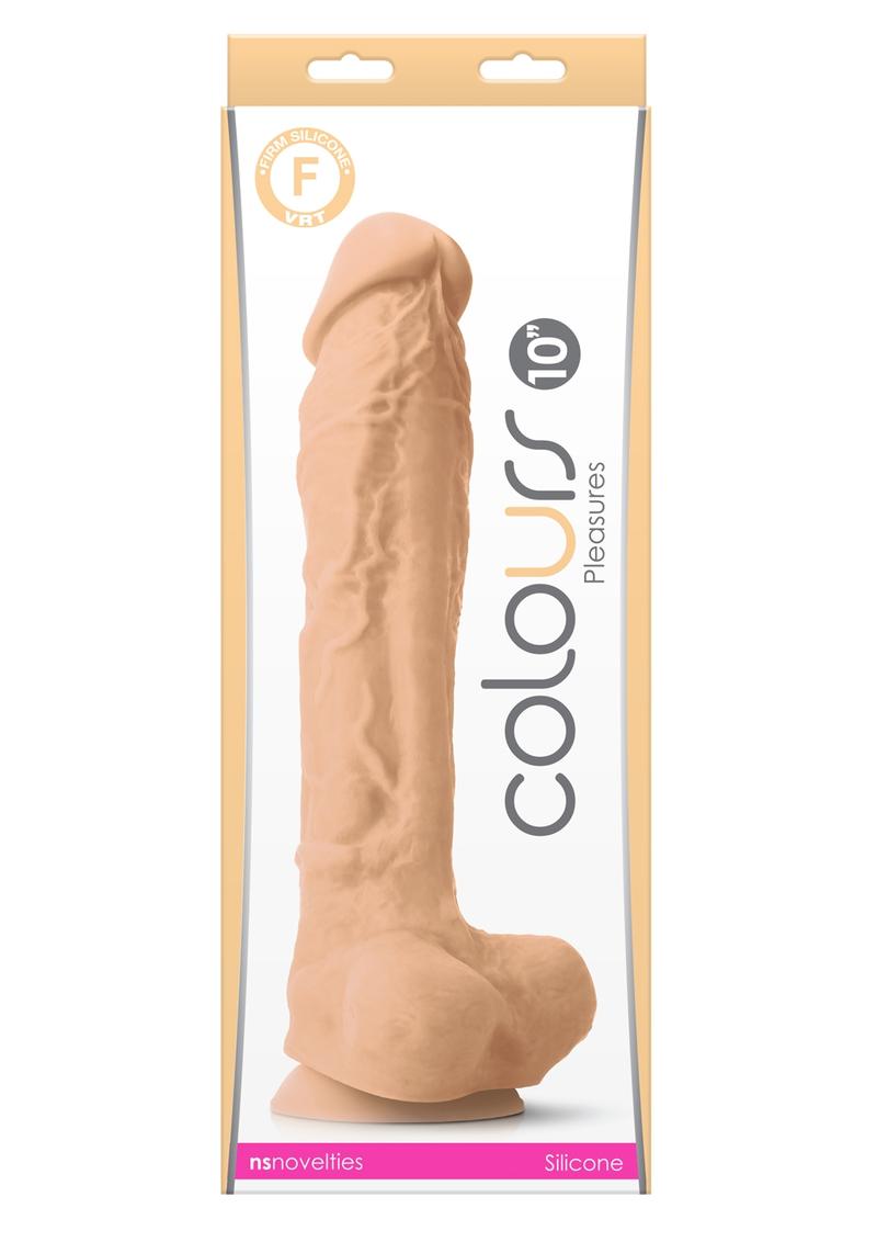 Colours Pleasures Silicone Dildo - Vanilla - 10in