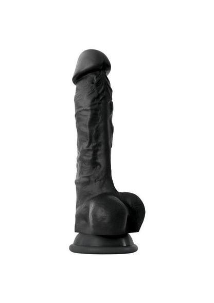 Colours Pleasures Silicone Dildo - Black - 7in