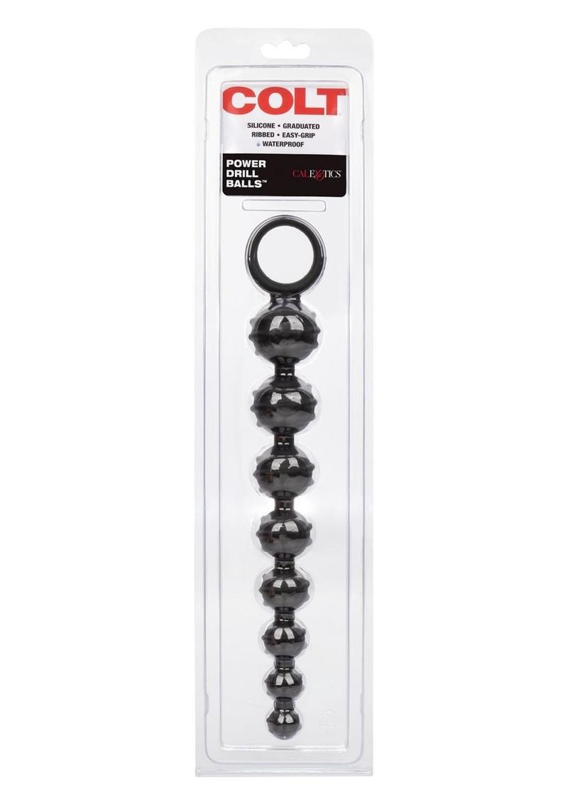 Colt Power Drill Silicone Anal Beads - Black